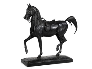 Sculpture en bronze d'un cheval